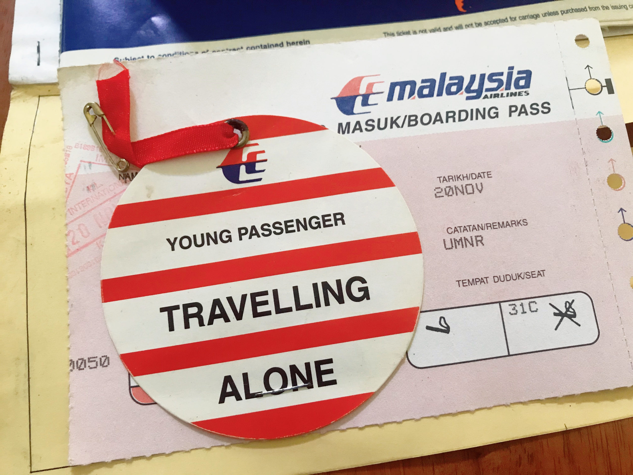 young passenger travelling alone airasia